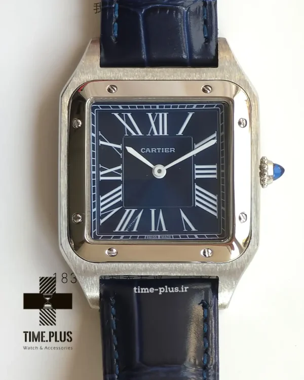 ساعت مچی مردانه کارتیه مدل سانتوز دومونت سرمه ای