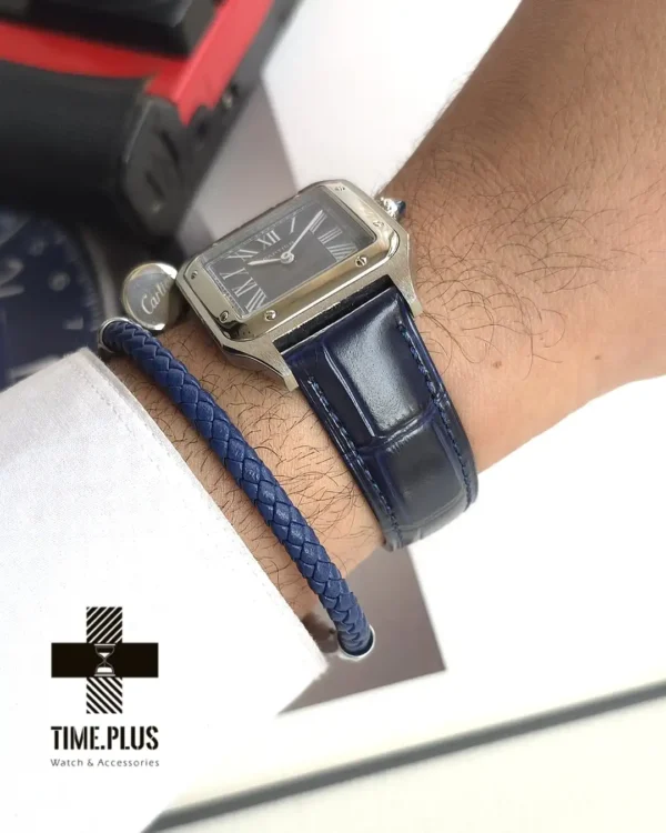 ساعت مچی مردانه کارتیه مدل سانتوز دومونت سرمه ای