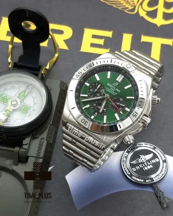 ساعت مچی مردانه برایتلینگ مدل کرنومات سبز