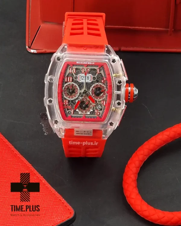 ساعت مچی مردانه ریچارد میل مدل مک لارن طوسی و آبی