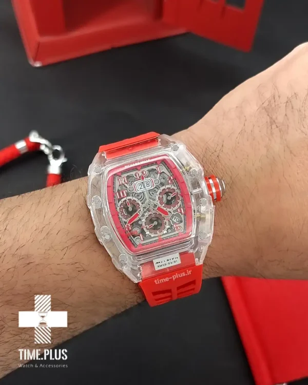 ساعت مچی مردانه ریچارد میل مدل مک لارن طوسی و آبی