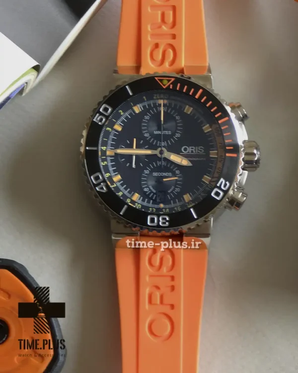 ساعت مچی مردانه اوریس مدل AQUIS DEPTH GAUGE CHRONOGRAPH مشکی