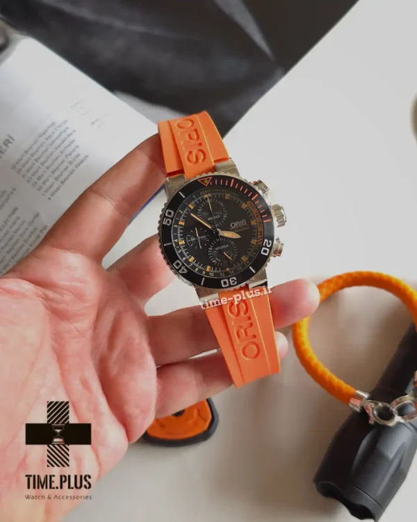 ساعت مچی مردانه اوریس مدل AQUIS DEPTH GAUGE CHRONOGRAPH مشکی