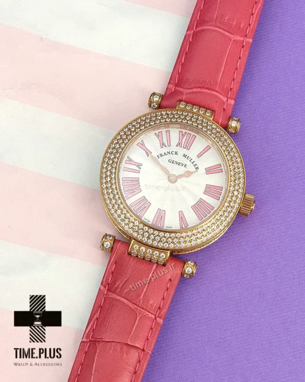 ساعت مچی زنانه فرانک مولر صورتی