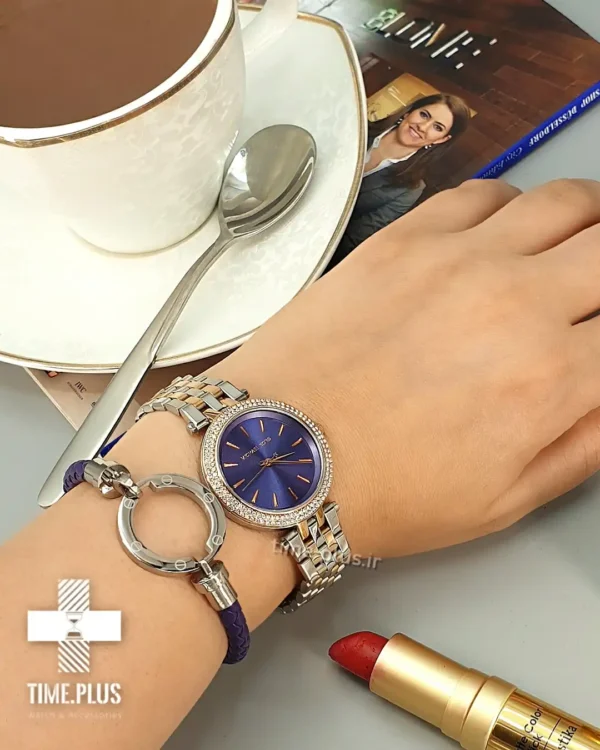 ساعت مچی زنانه مایکل کورس مدل 3651 نقره ای و رز گلد