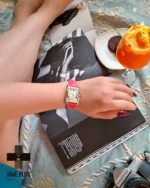 ساعت مچی زنانه کارتیه مدل تانک امریکانا صورتی