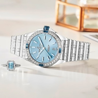 ساعت زنانه نقره‌ای لاکچری